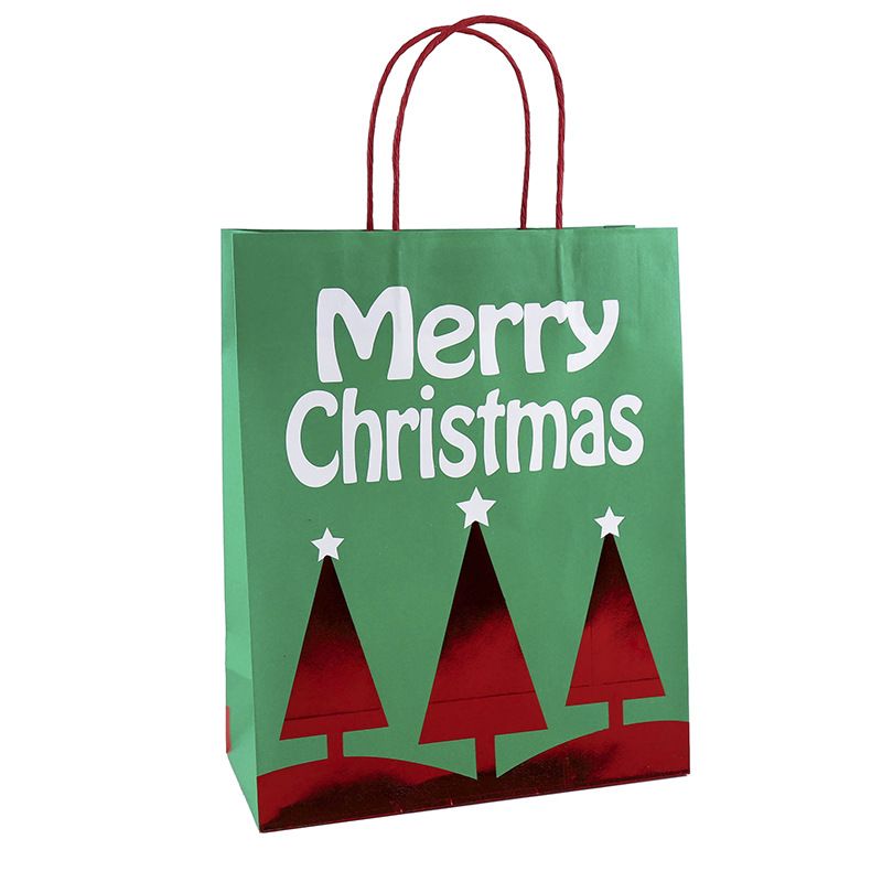 圣诞礼品袋 纸袋烫金系列图片文字款好看包装礼品袋详情图1