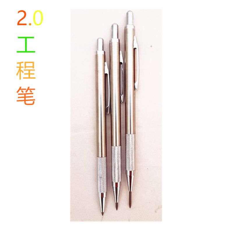 2.0 قلم من الفولاذ غير القابل للصدأ، قلم رصاص أوتوماتيكي 2B detail image 1