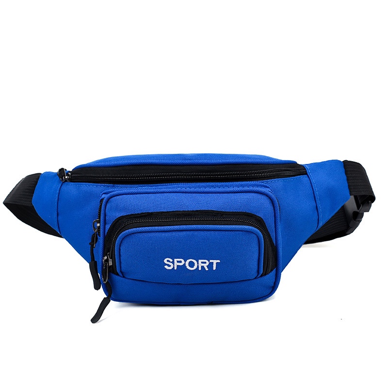 New multifunctional outdoor fitness running Fanny pack nylon waterproof wear-resistant chest crossbody bag manufacturers direct sales