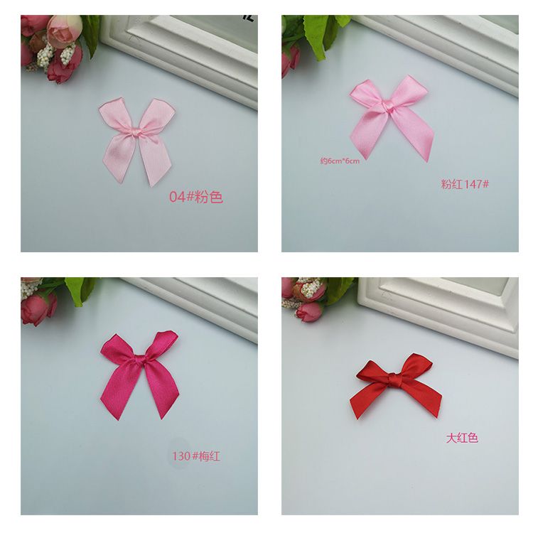 Factory direct sales of 2cm ribbons, bows, ribbon handcrafted floral decorations, clothing accessories, bows, webbing flowers in stock pic 3