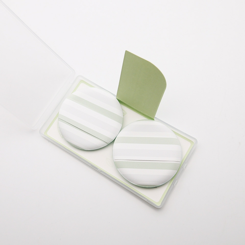 Air cushion puff box Two air cushion puff wet and dry powder puff undefined