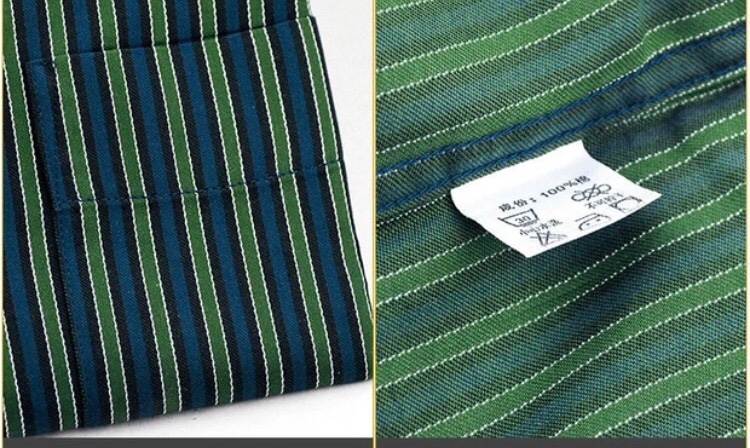 Spring and autumn men's long-sleeved plus-size shirts, oversized and plump shirts, one-inch formal shirts for overweight people, loose stripes, solid colors Specification image