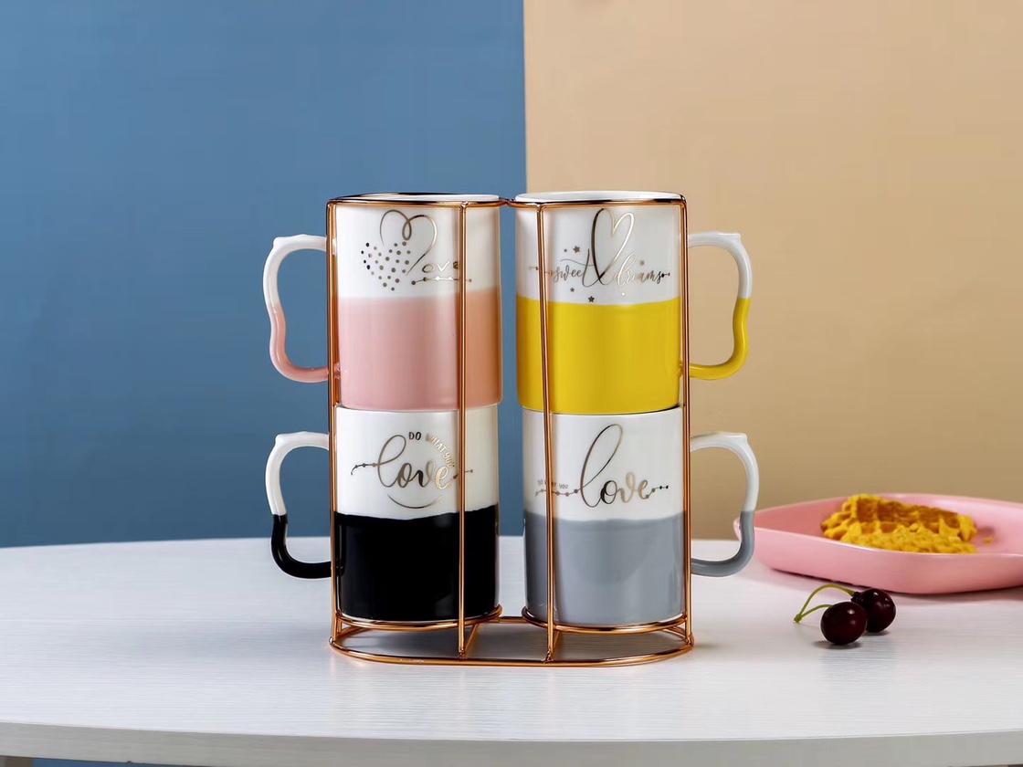 Four-piece cup set, coffee cup, tea cup factory direct sales, wholesale and retail. For orders, please consult