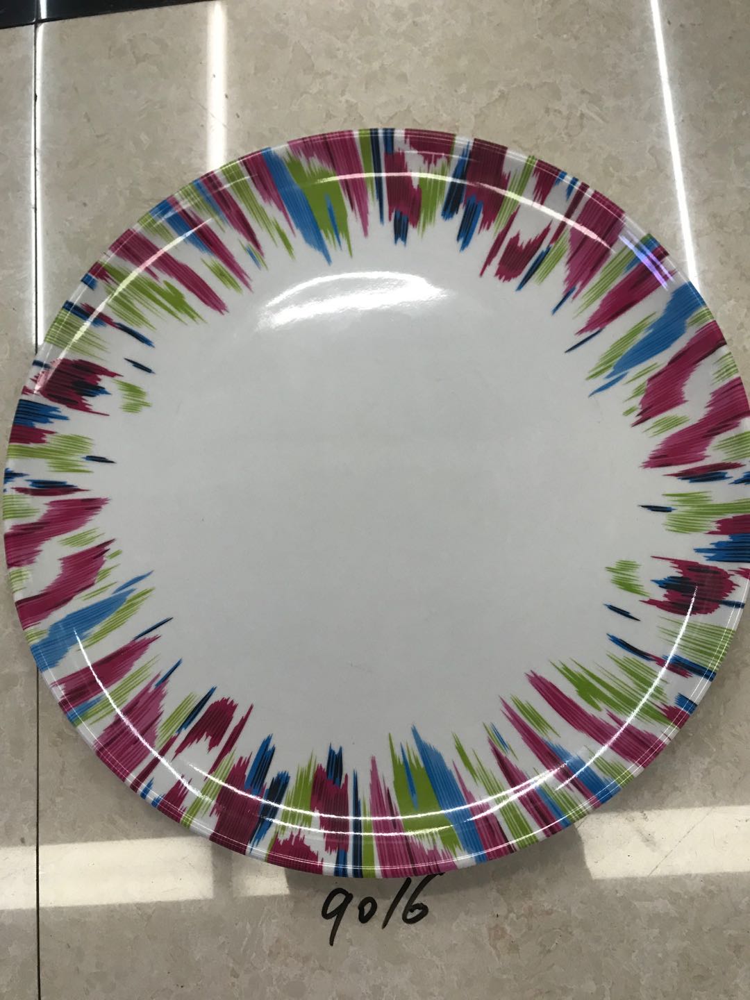 Melamine dinner plate YM.9016B flower detail image 1