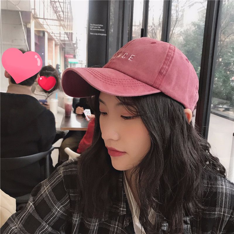 Four Seasons Cowboy Wash Hat Women Retro Baseball Hat Korean Version To Do Old Everything Street Alphabet Embroidery Cap undefined