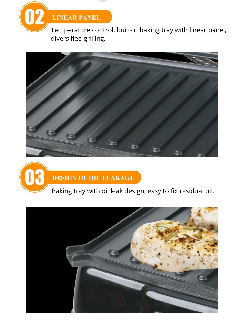 Korean-style tourmaline barbecue tray, household non-stick barbecue pan, commercial teppanyaki, suitable for both sides detail image 7