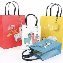 可爱卡通独角兽创意包装袋闪粉彩印环保礼品手提袋