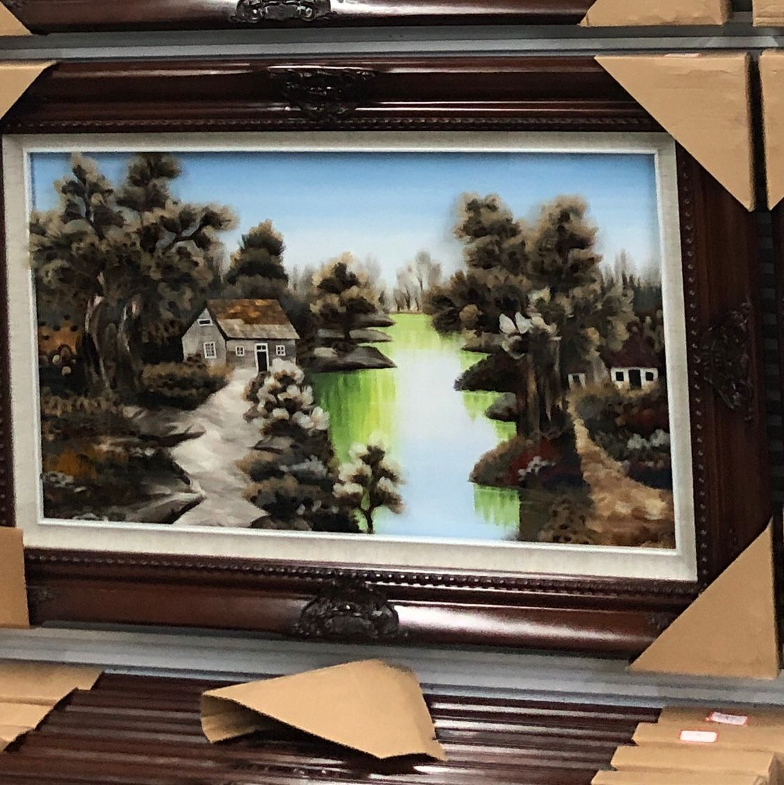 义乌大森装饰80x120cm纯手工羽毛装饰画详情图1