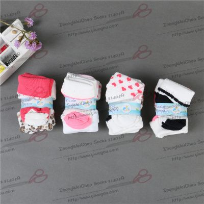 Newborn baby spring and summer children's socks Specification drawing