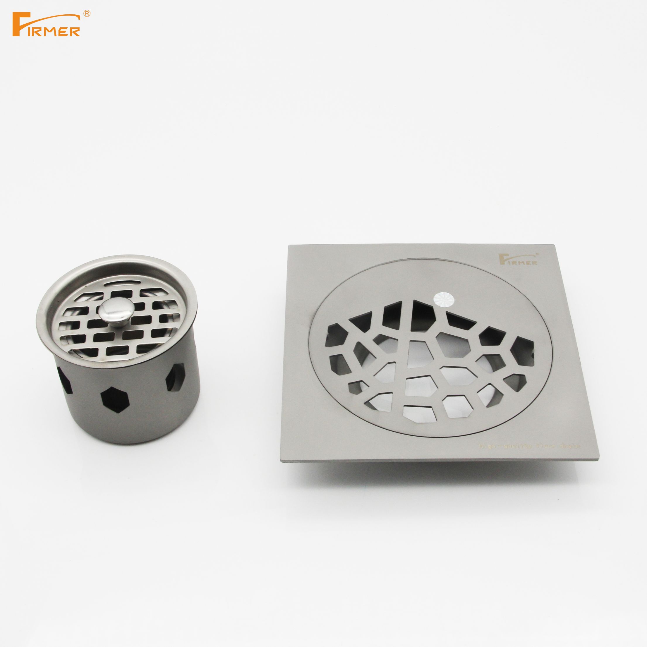 FIRMER stainless steel mirror sandblasting deodorant floor drain bathroom shower room balcony drainage floor drain Specification drawing