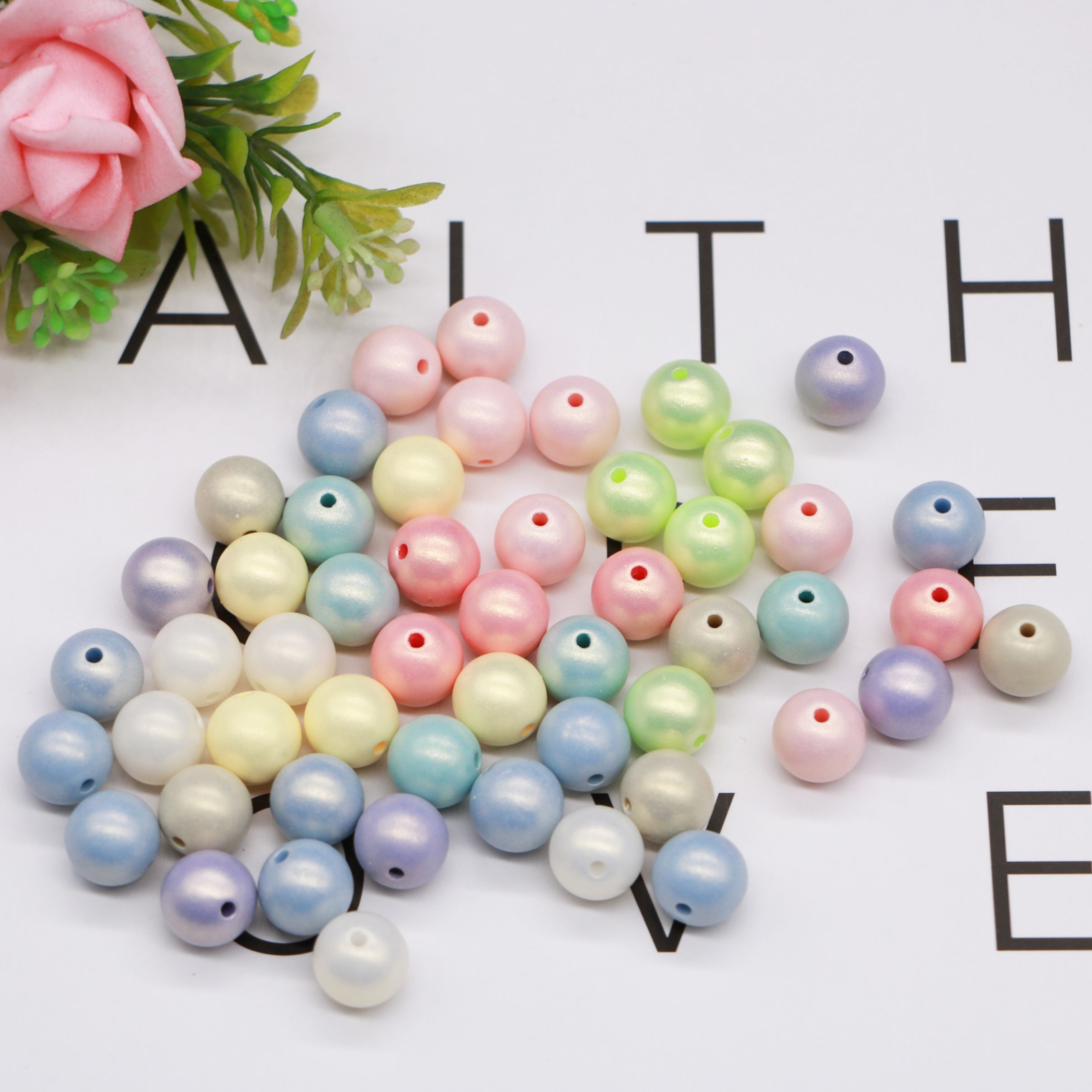 6MM magic color real color acrylic beads DIY beaded bag material manufacturers direct