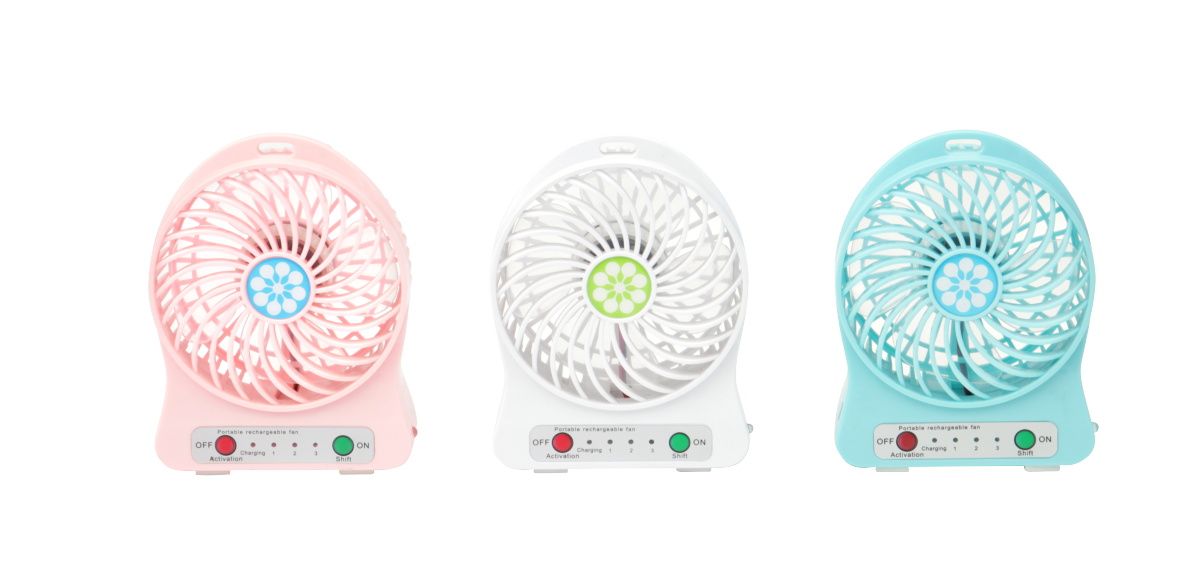 Hongjian Banana USB charging small fan brushless copper motor 1200mAh detail image 1