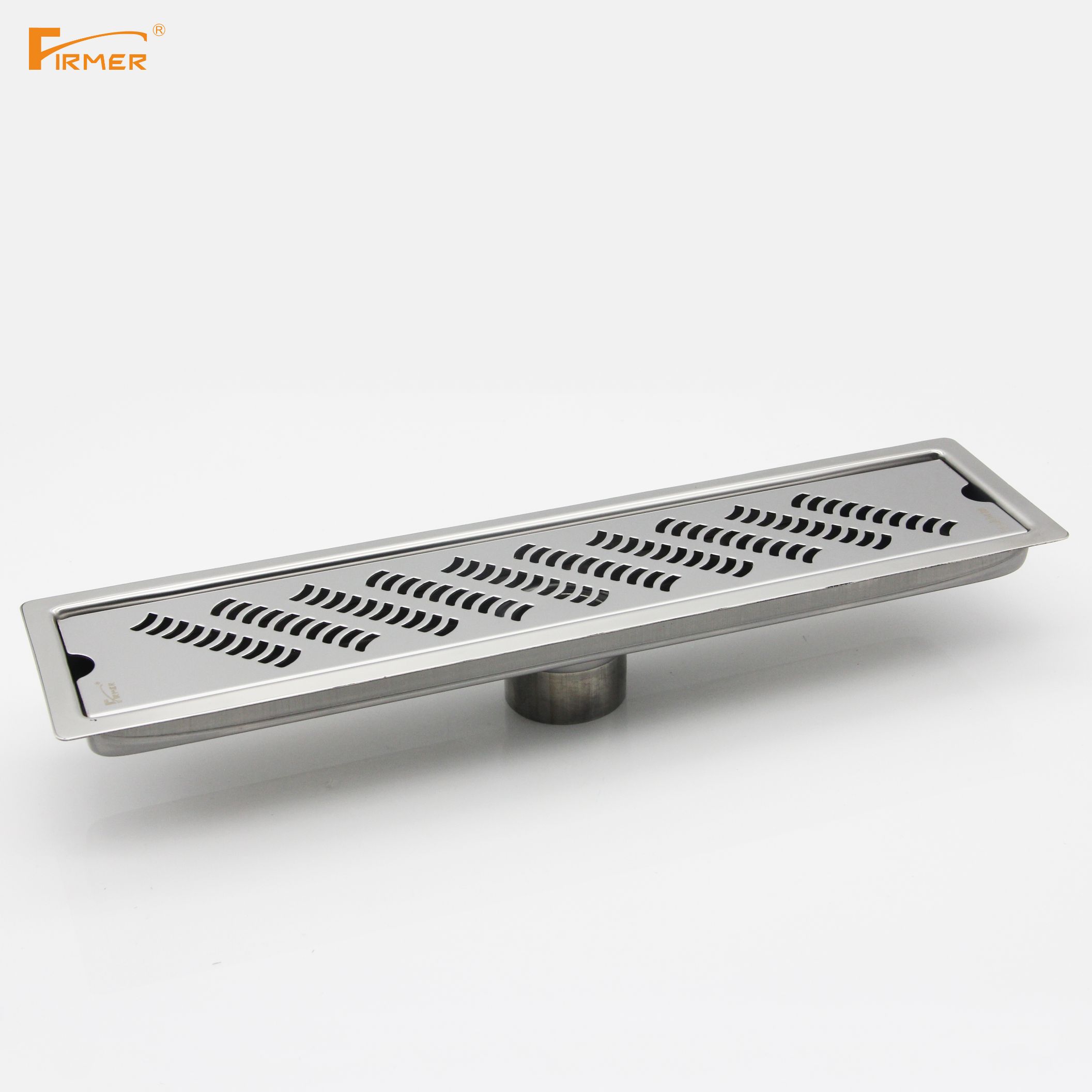FIRMER 304 stainless steel light extended odor-proof floor drain 40cm rectangular invisible floor drain details Picture
