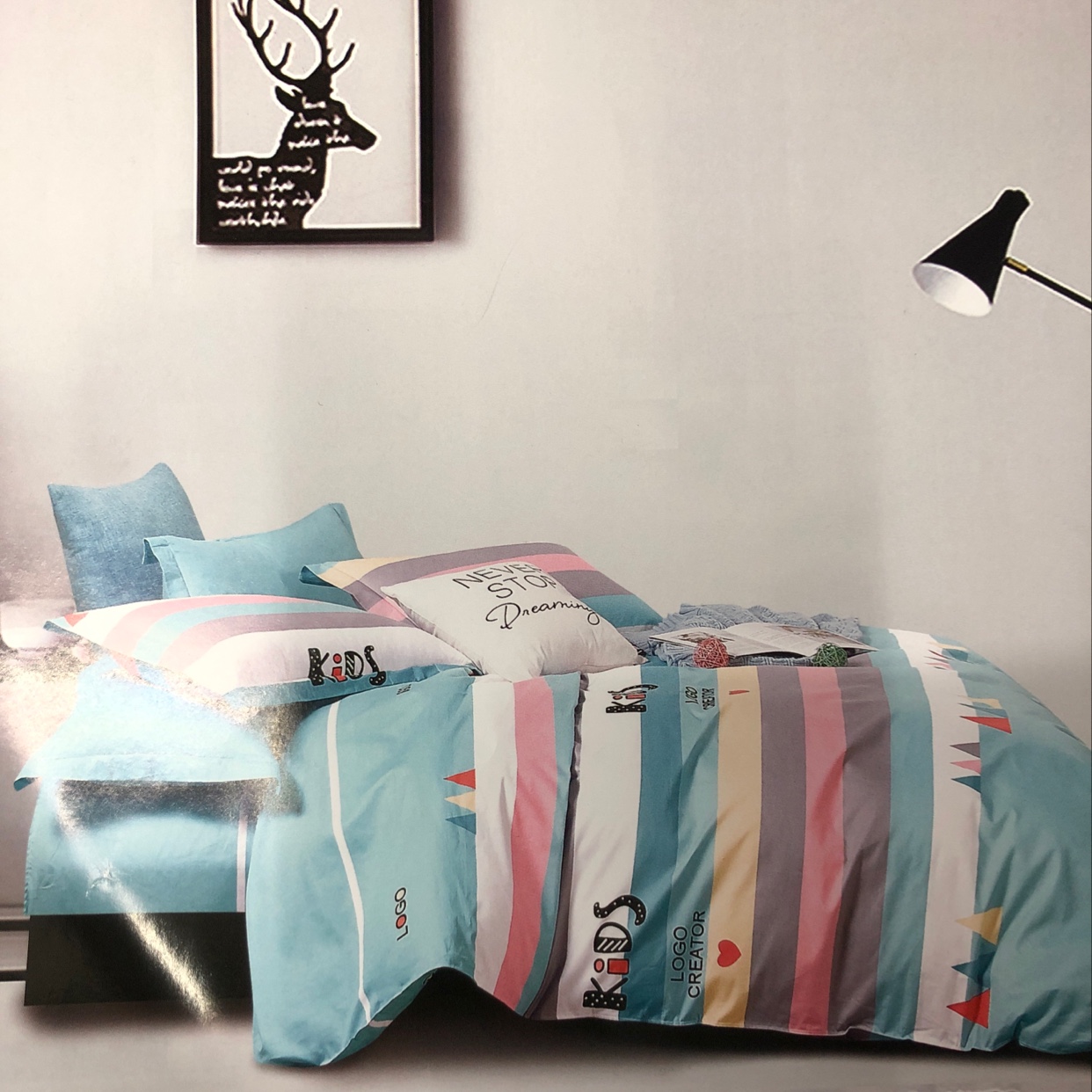 爱丁堡蓝柔光棉