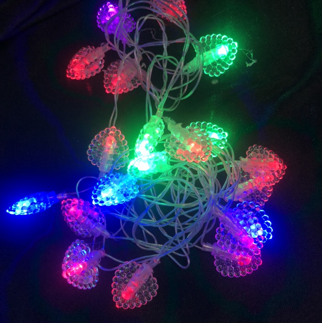LED luz de dos colores mini luz de color al aire libre patio bar KTV luz decorativa estrella brillo luz de amor boda