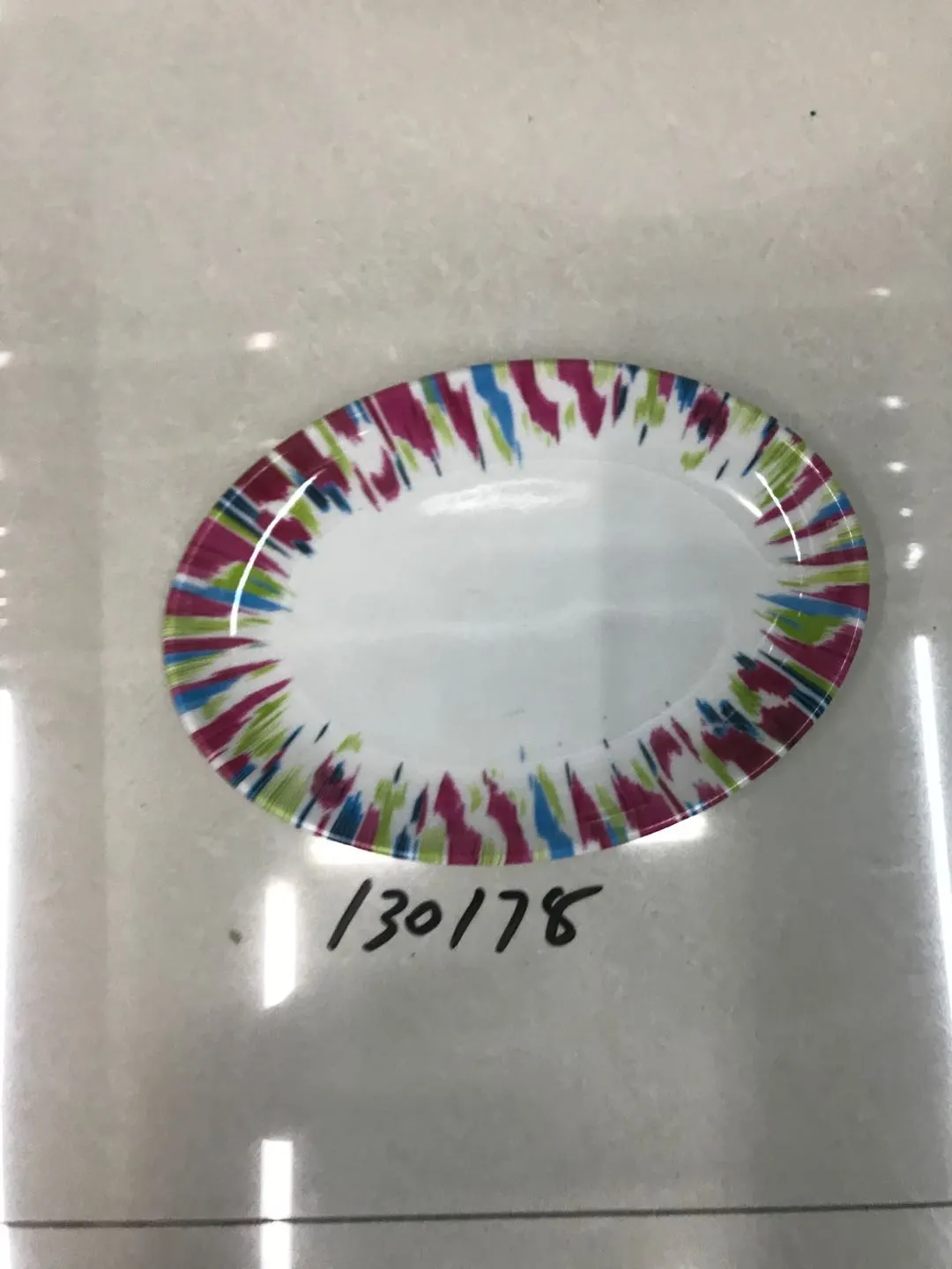 Melamine plate YM130178 flower detail image 1