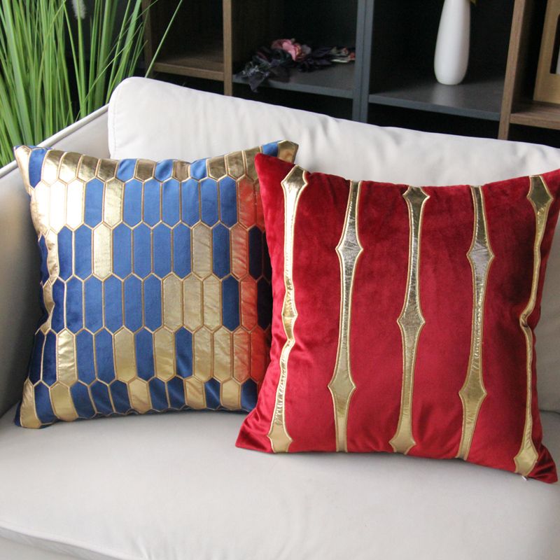 European Home Leather Sofa Pillow Pillow Thick Cushion Set Bedroom Headboard Pillow Waist Pillow Living Room