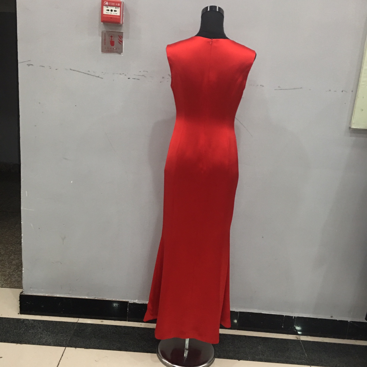 Silk acetate applique dress Specification image