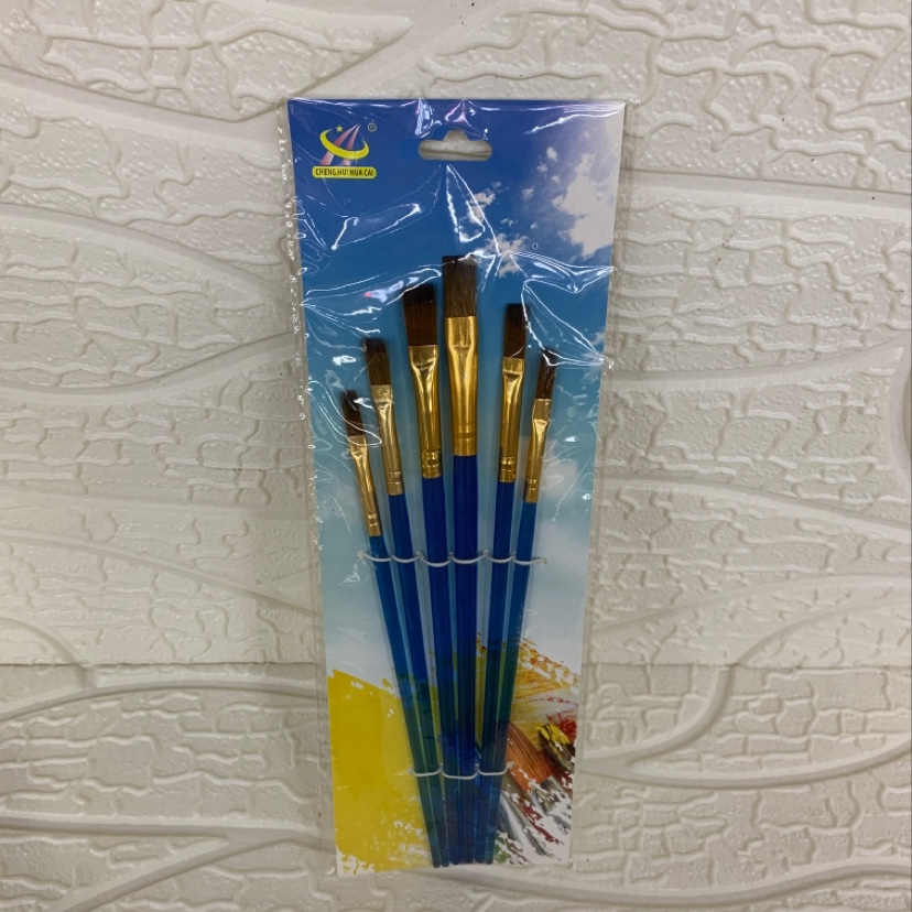 6 flat brush, children painting brush