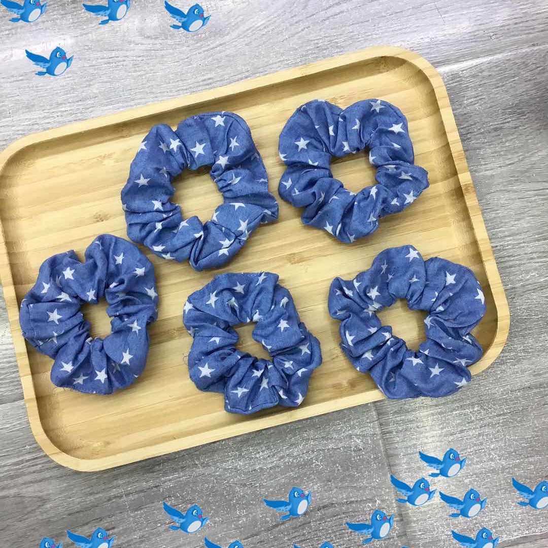 牛仔大五星韩版时尚大肠圈