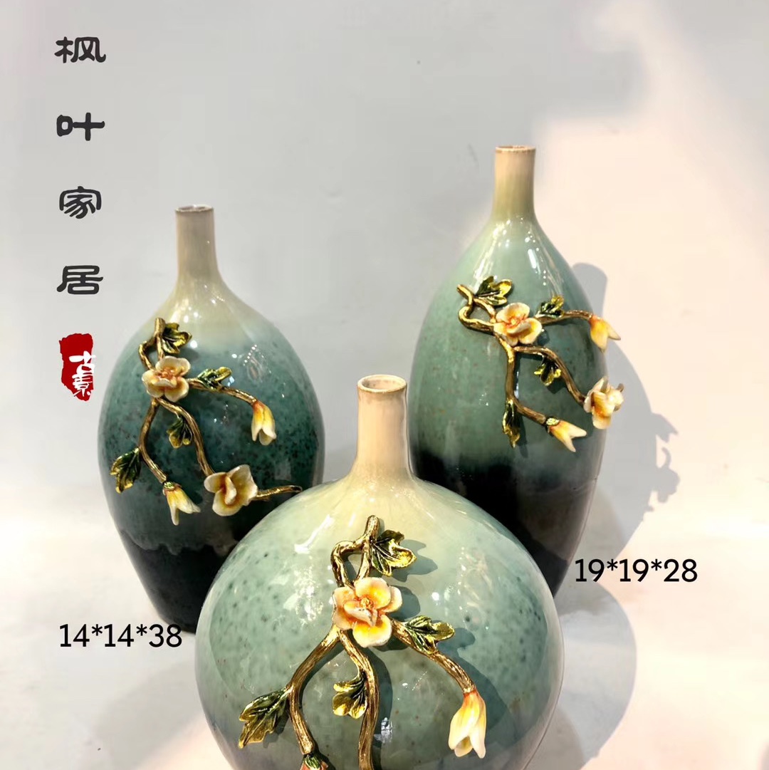 Three-piece enamel porcelain set details Picture