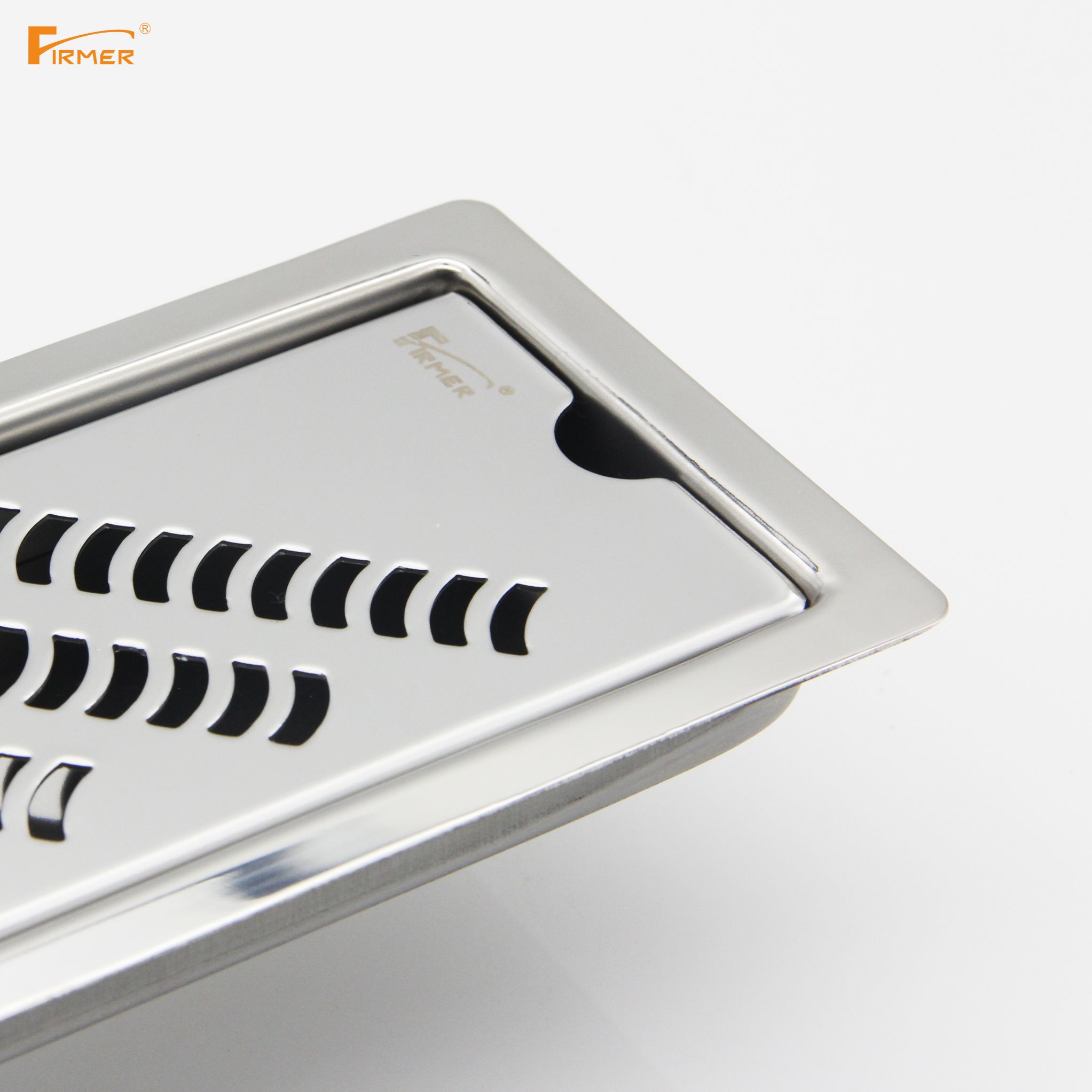 FIRMER 304 stainless steel light extended odor-proof floor drain 40cm rectangular invisible floor drain Application Scenario
