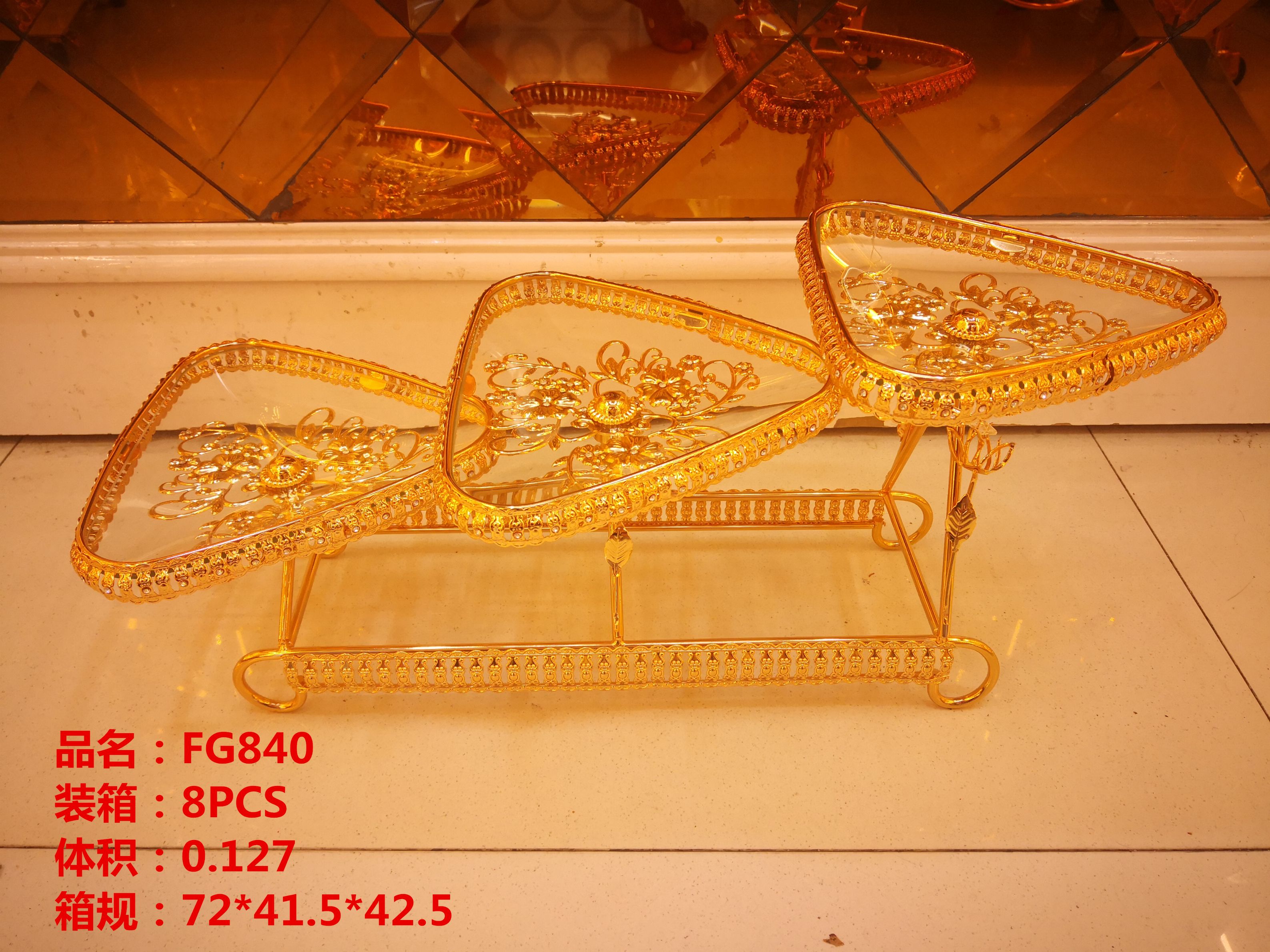 俄罗斯风格钢化盘分格盘23