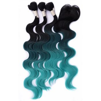 The best-selling long curly hair, three-color gradient synthetic fiber hair curtain snake curve detail image 1