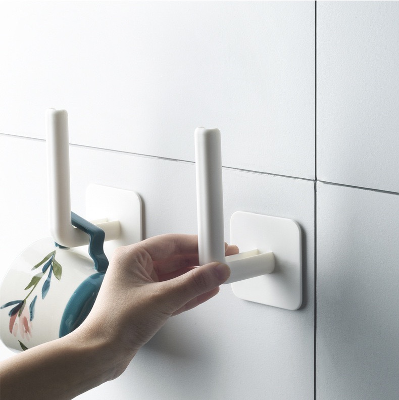 多功能免打孔厨房纸巾置物架 壁挂式收纳架保鲜膜菜板挂架详情图6