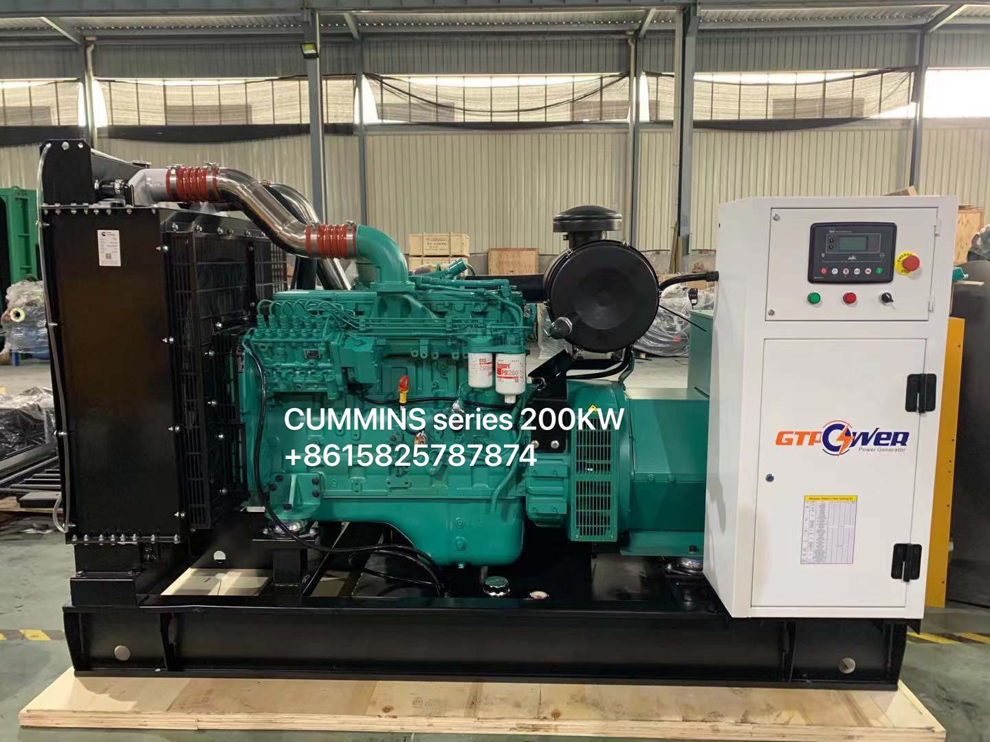 正宗康明斯 开架试柴油发电机组 功率齐全 需要电话联系白底实物图