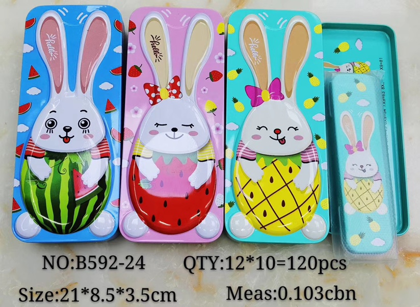 592 rabbit-shaped letter Iron Stationery box