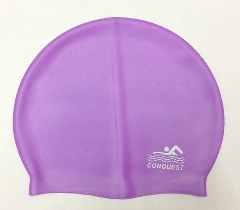 Silicone swimming cap protective cap SC01 swimming cap purple