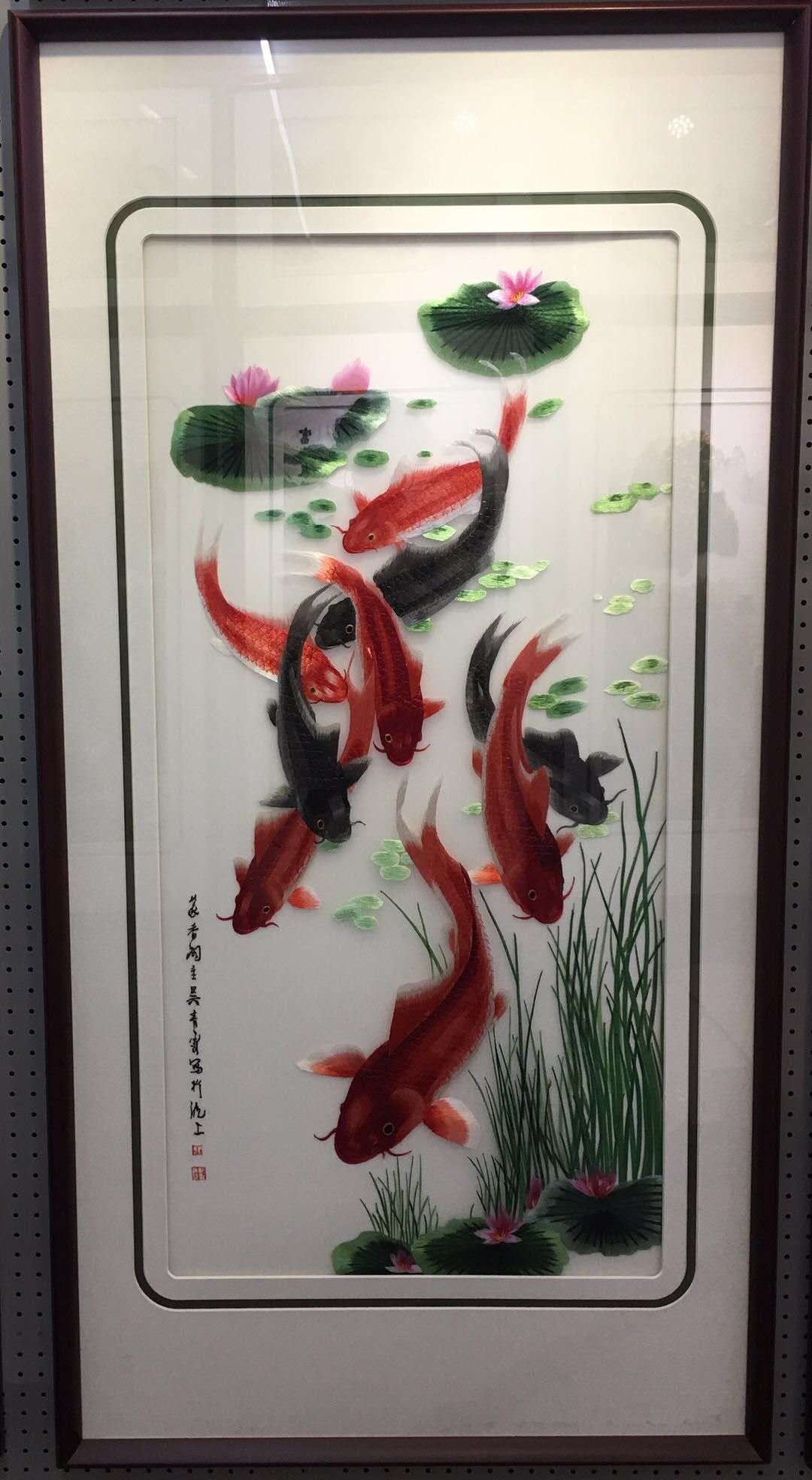 品绣天翔60X100cm玄关苏绣装饰画详情1