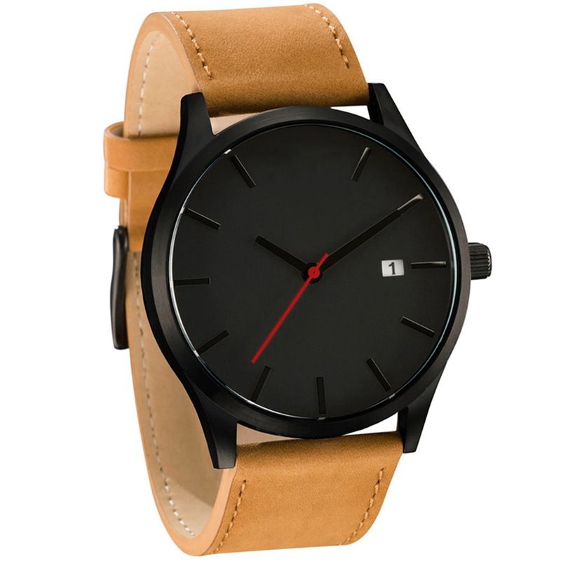 Frosted men's calendar, a popular quartz watch in Europe and America, is a fashionable and casual men's watch for business use details Picture
