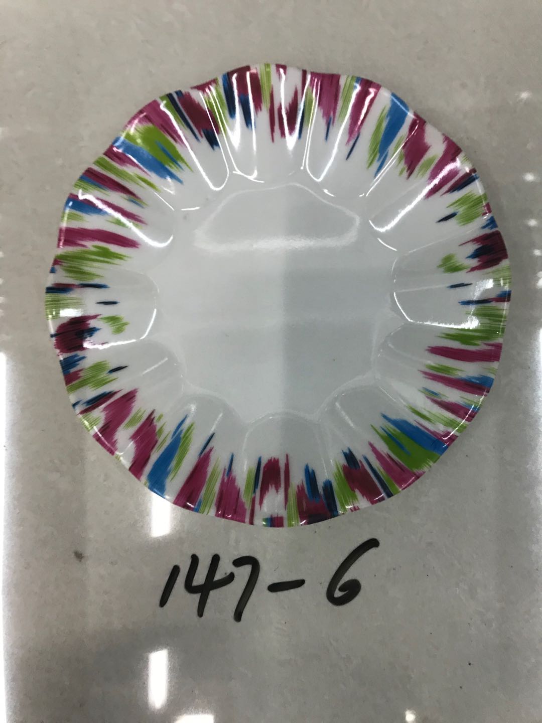 Melamine plate A147-6 flower