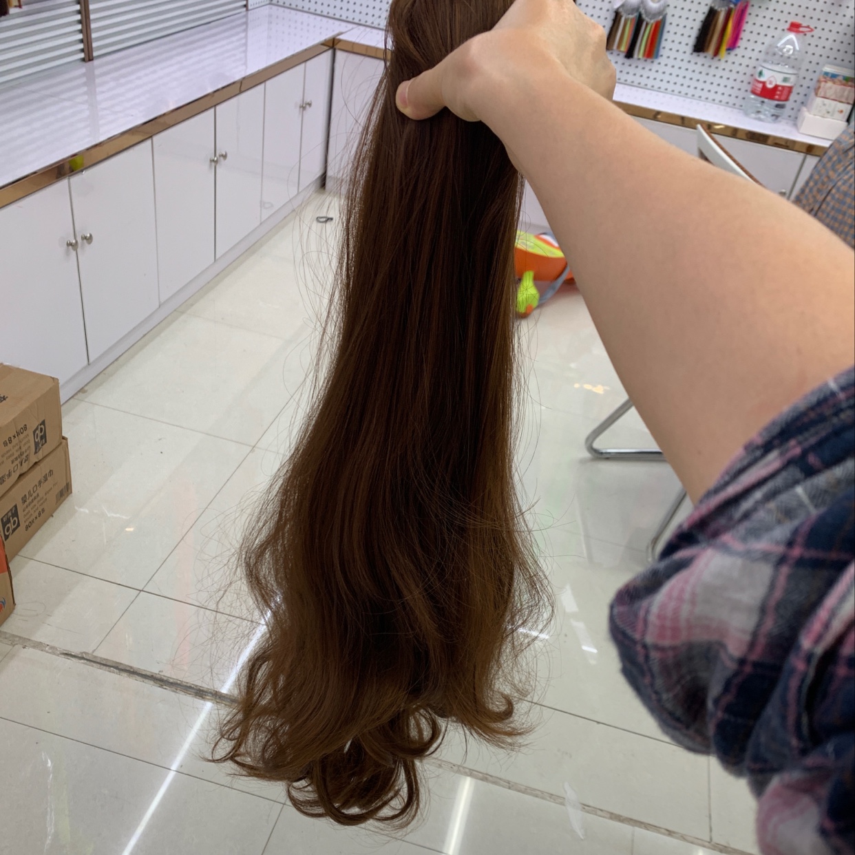 哑光高温丝夹子假发马尾 长马尾夹子 短马尾夹子假发