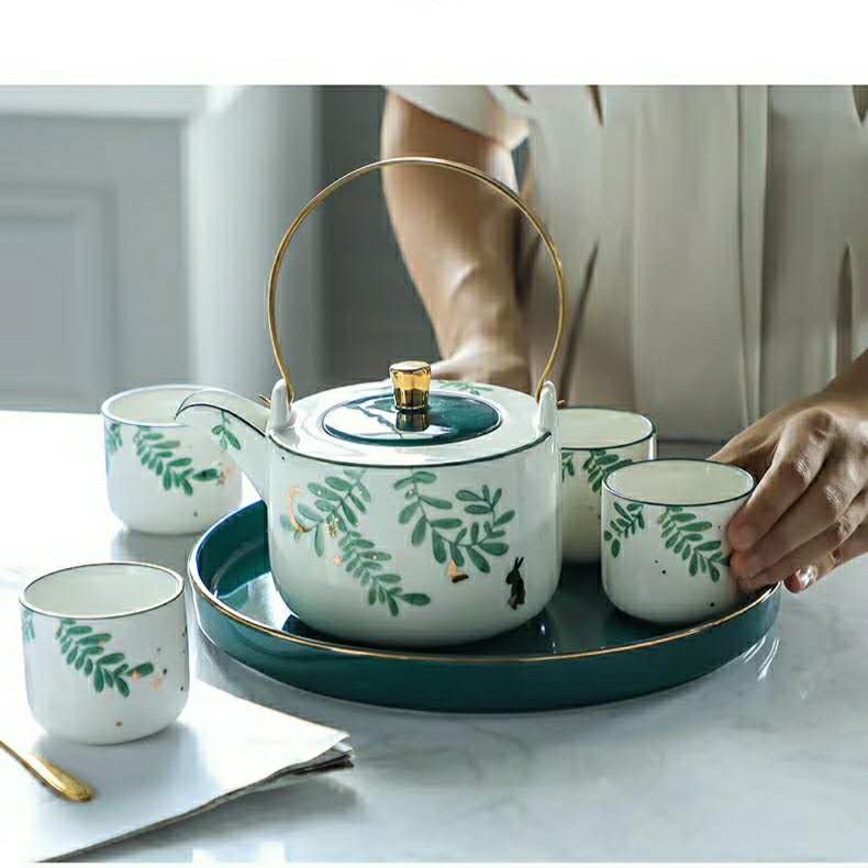 Nordic-style tea set, tea set set, tea gift set, light luxury style details Picture