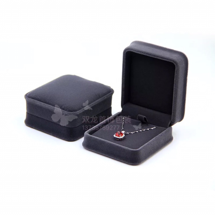 高档绒布圆角收腰吊坠盒项链吊坠盒手镯盒戒指手表珠宝饰品盒珠宝首饰盒展示道具展示架