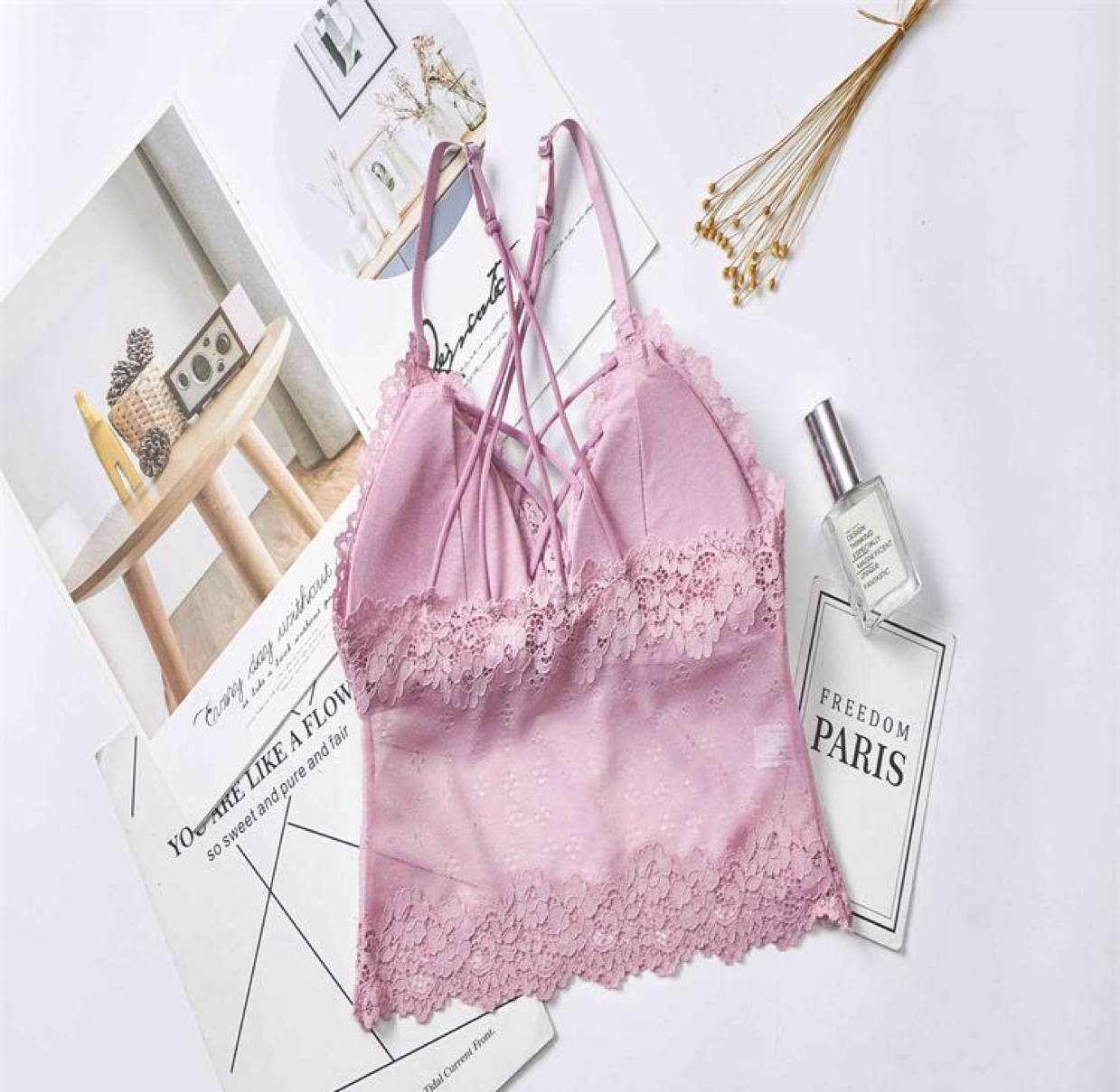 Summer Korean-style sexy lace and long design with a beautiful back and a women's chest wrap Item Picture