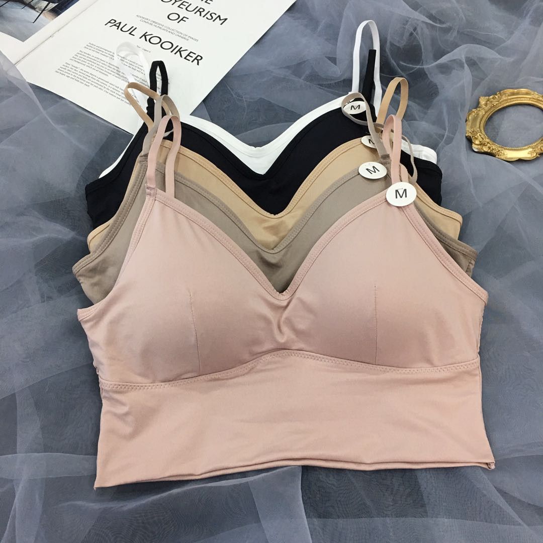 Feng zhixin new underwear female thread cotton vest wrapped chest medium thick beauty back sexy fine belt small breast comfortable wipe chest thumbnail