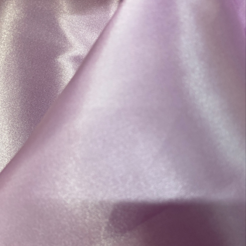 Light purple satin fabric for clothing, headwear, accessories and handicrafts details Picture