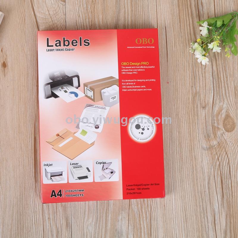 A4 size label paper self-adhesive printing paper 70*29.7/30