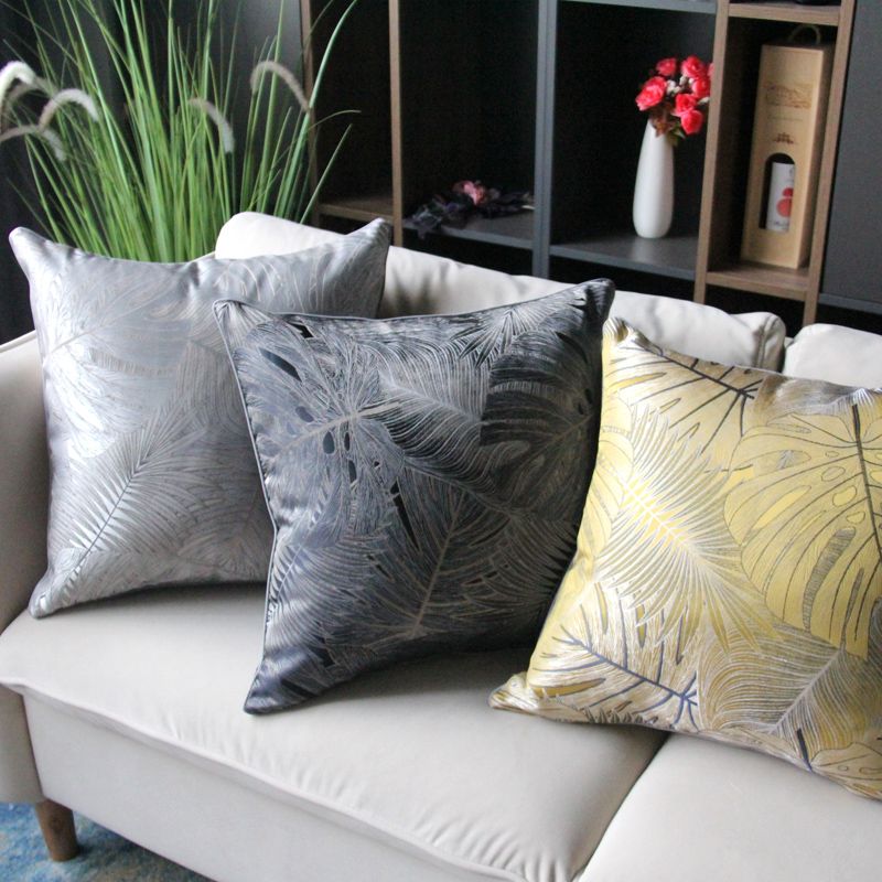 Luxurious sofa throw pillows, linen home living room cushion covers, office chair cushions, simple disassemblable and washable square pillows, waist cushions Specification image