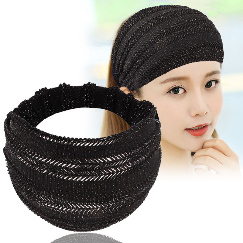 Cover white hair wide edge hair band sports wash head with hair band headband go out headband cover female Korean web celebrity press hair broken hair non-slip hair clip thumbnail