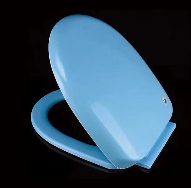 The toilet seat falls slowly a