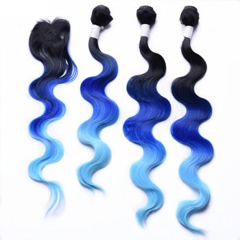 The best-selling long curly hair, three-color gradient synthetic fiber hair curtain snake curve Application Scenario