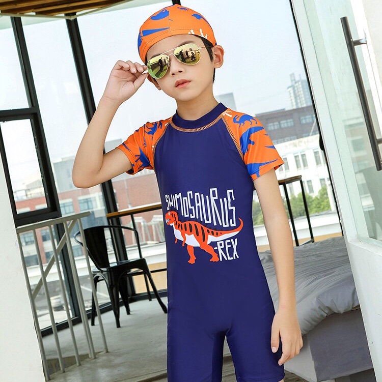 Boy's swimsuit Boy's cute cartoon swimsuit boy's one-piece swimsuit soak hot spring