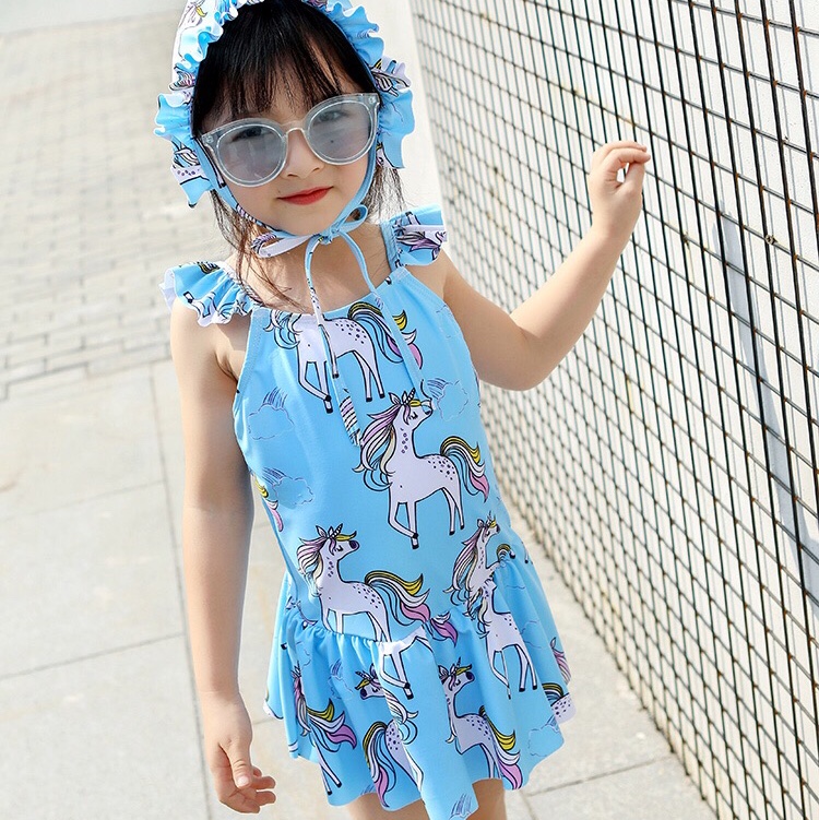 Bathing suit for children, bathing suit for girls, 7 years old, bathing suit for princesses, one-piece dress, fashion, fashion, South Korea, quick-dry, lovely