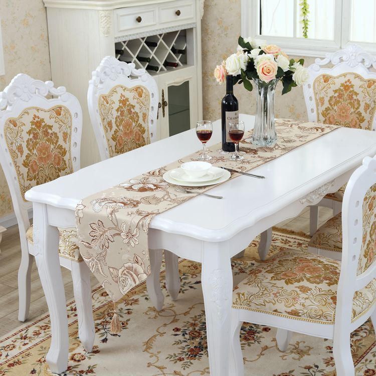 Chenier Country American-style table flag, waterproof fabric, table flag fabric, TV cabinet fabric, simple long tablecloth, thick tea flag Specification image