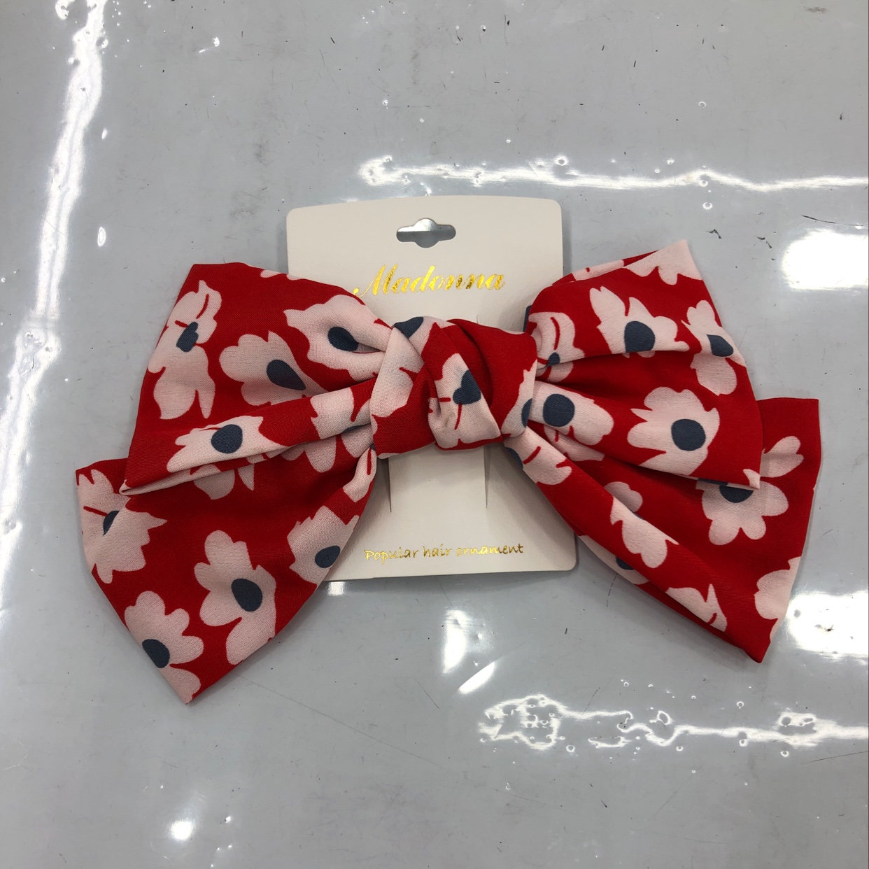 Girl heart web celebrity bow-hair clip super fairy hair clip love broken flower spring clip back of the head Japanese hair decoration red thumbnail